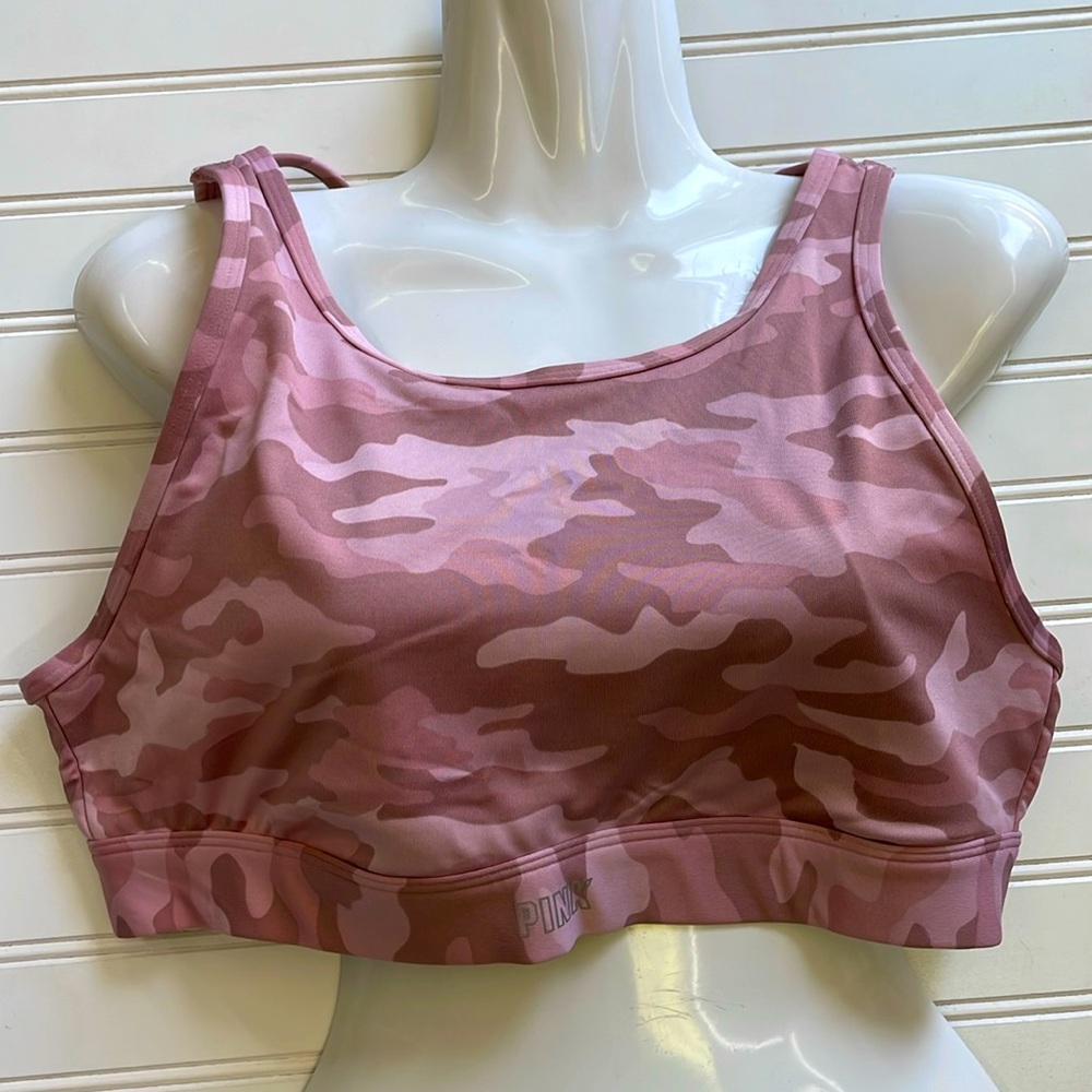 Pink Active Camo Cropped Activewear Top